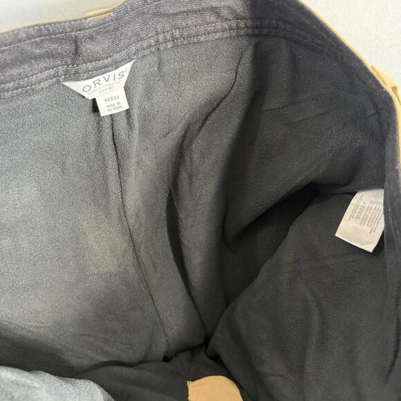 Orvis Fleece Lined Pants Mens 40x32 Tan Classic Winter Tech Cargo Outdoor - Picture 6 of 8